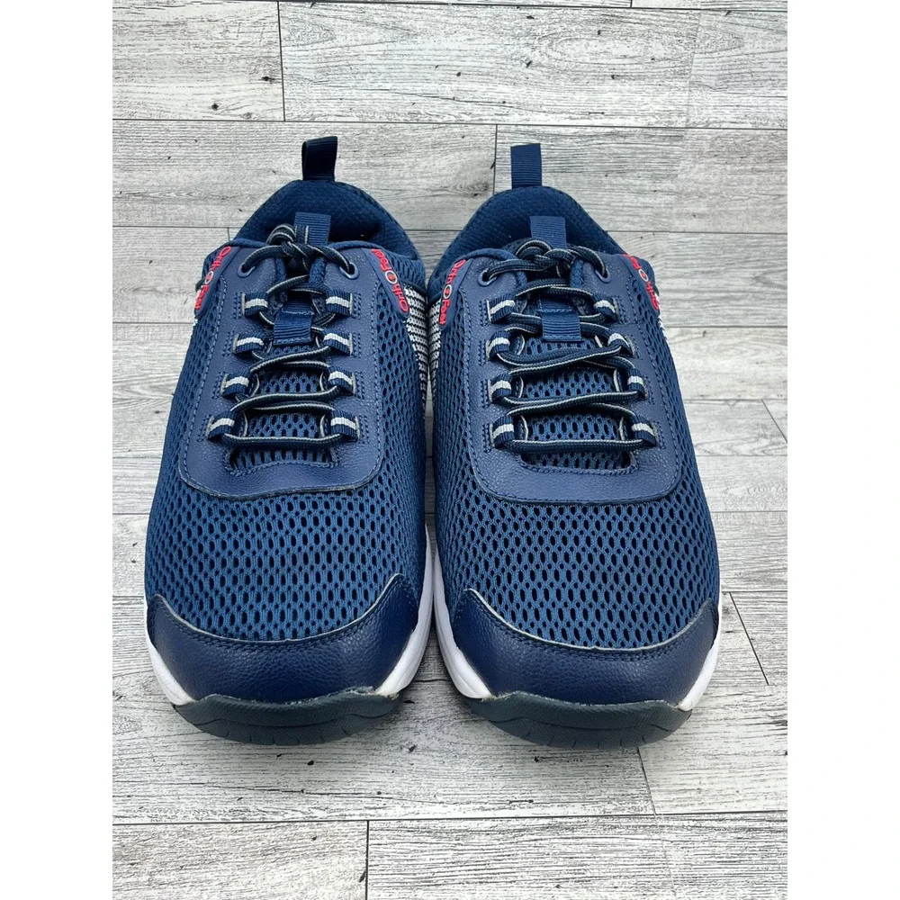 Skechers Air Cooled Memory‎ Foam Slip On Shoes Navy Blue Womens Size 9.5